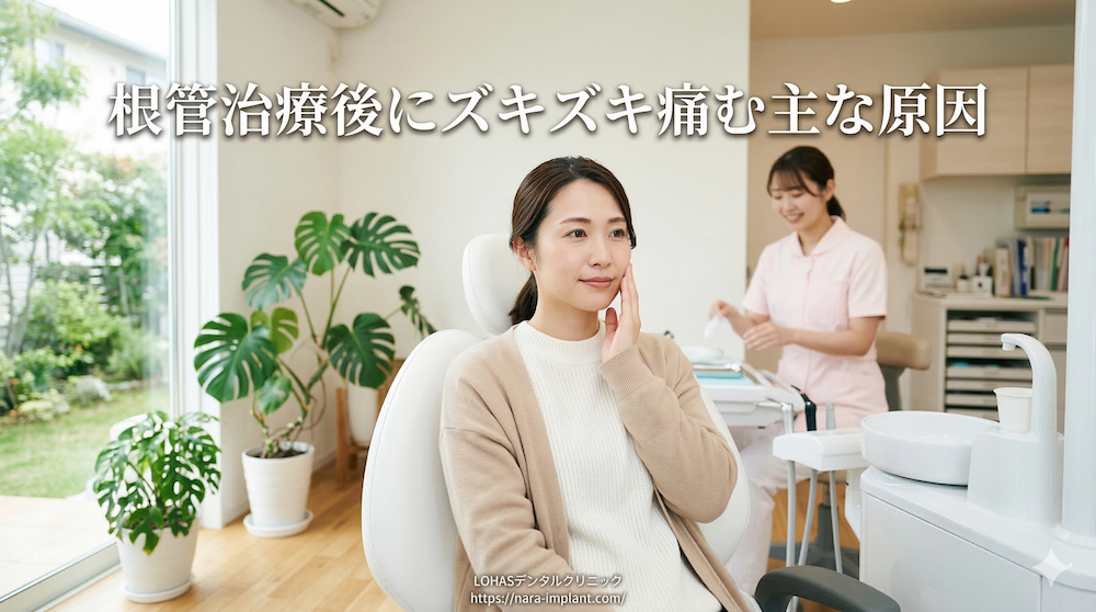 根管治療後にズキズキ痛む主な原因
