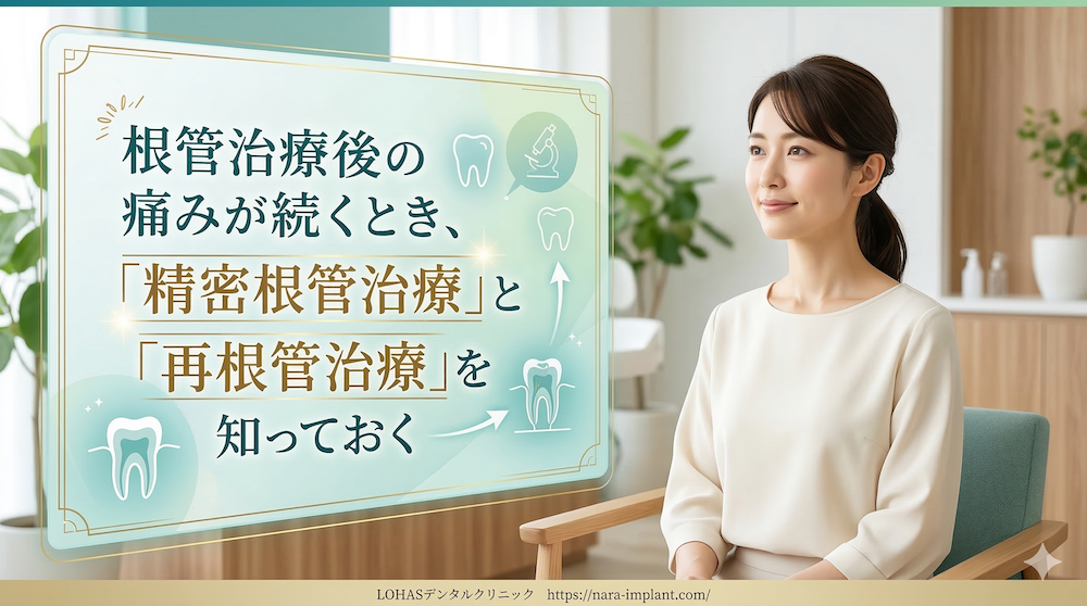 根管治療後の痛みが続くとき、「精密根管治療」と「再根管治療」を知っておく